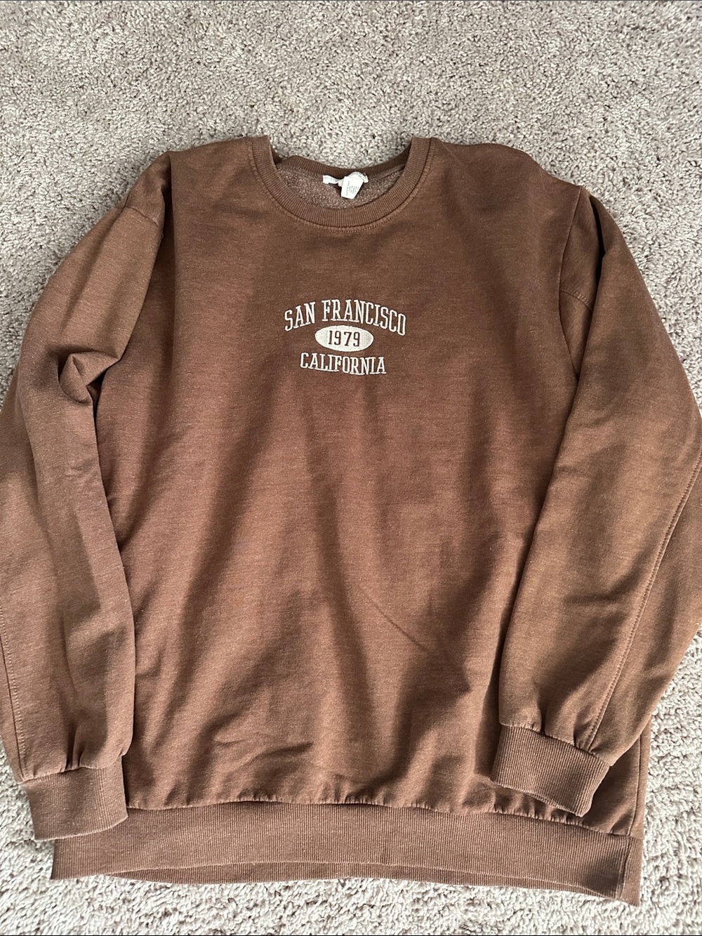 Full Tilt Brown San Francisco 1979 California Crewneck Sweatshirt